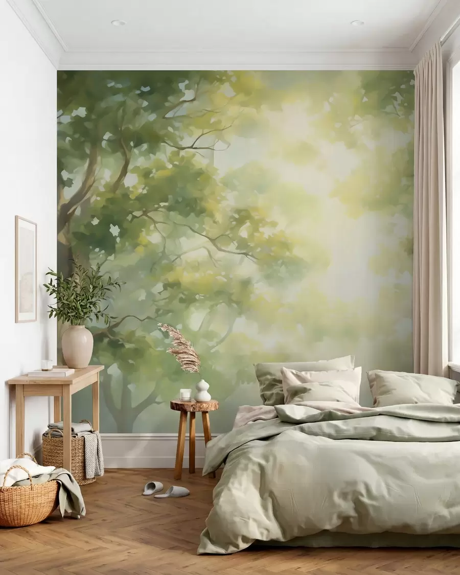 wall murals Abstract tree branches imitation painting w05588