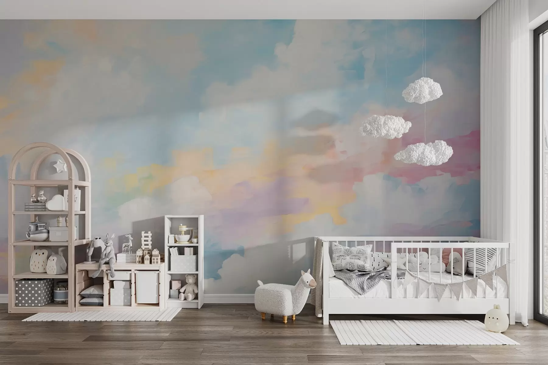 wall murals Abstract sky imitation of painting w05637