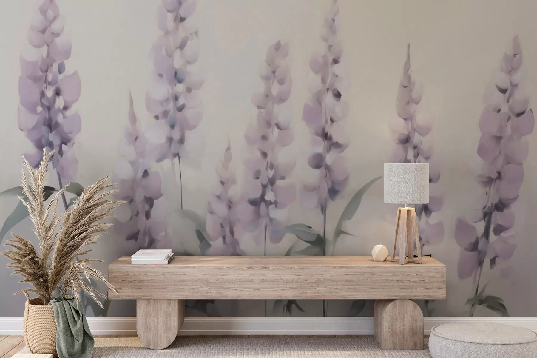 wall murals Abstract flowers imitation of painting w05661