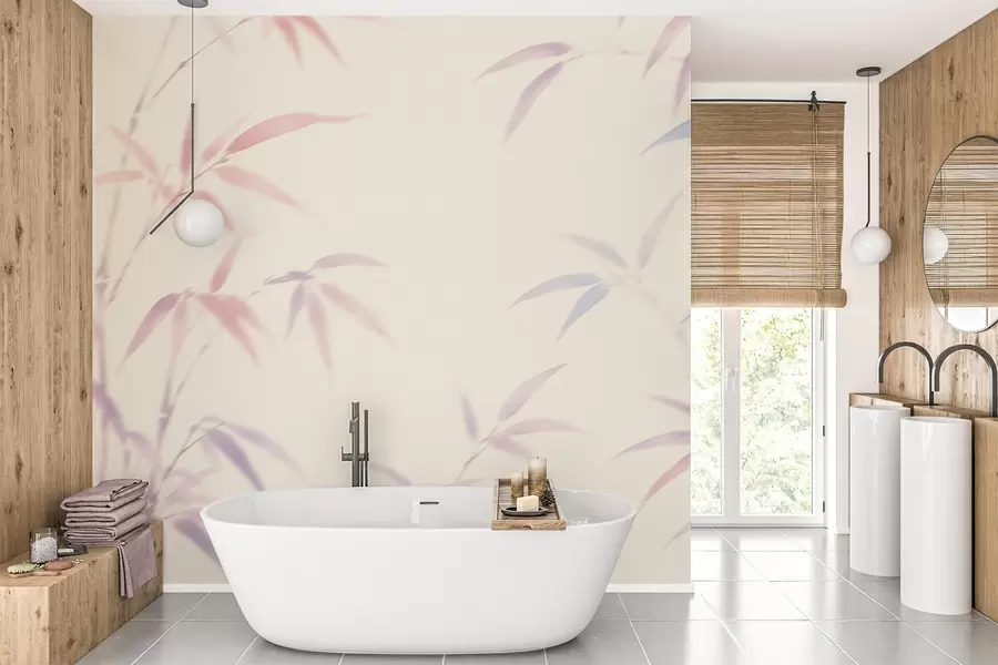 wall murals Abstract bamboo leaves w05666