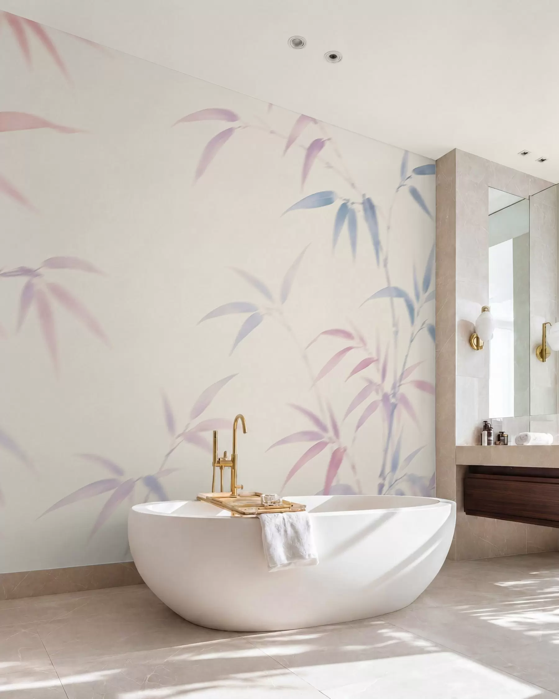 wall murals Abstract bamboo leaves w05666