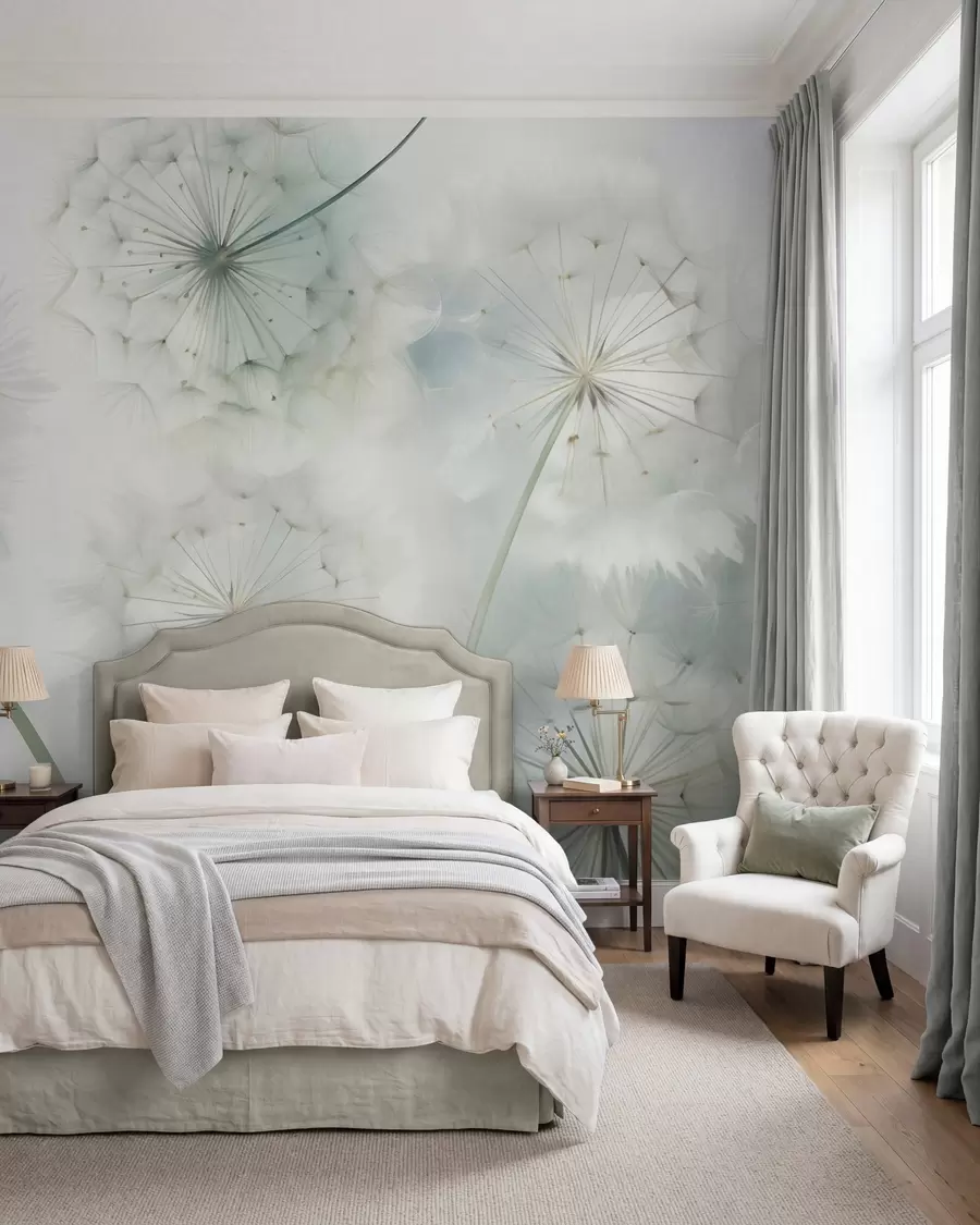 wall murals Abstract dandelions imitation of painting w05664