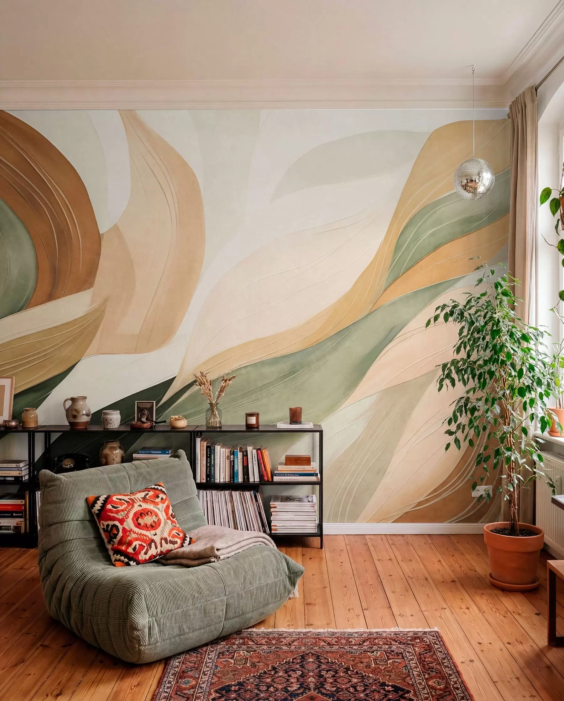 wall murals Earthy Waves w09894