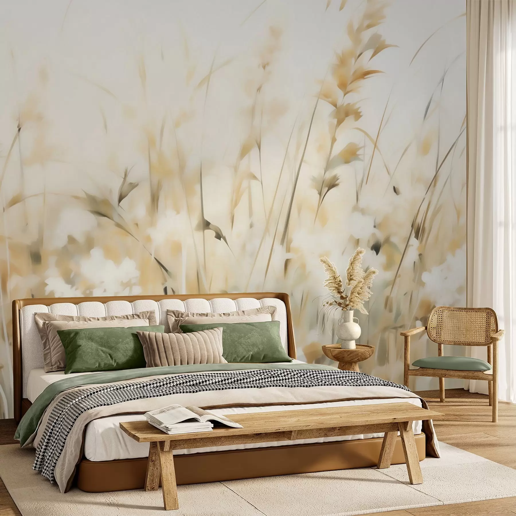 wall murals Abstract grasses imitation of painting w05669