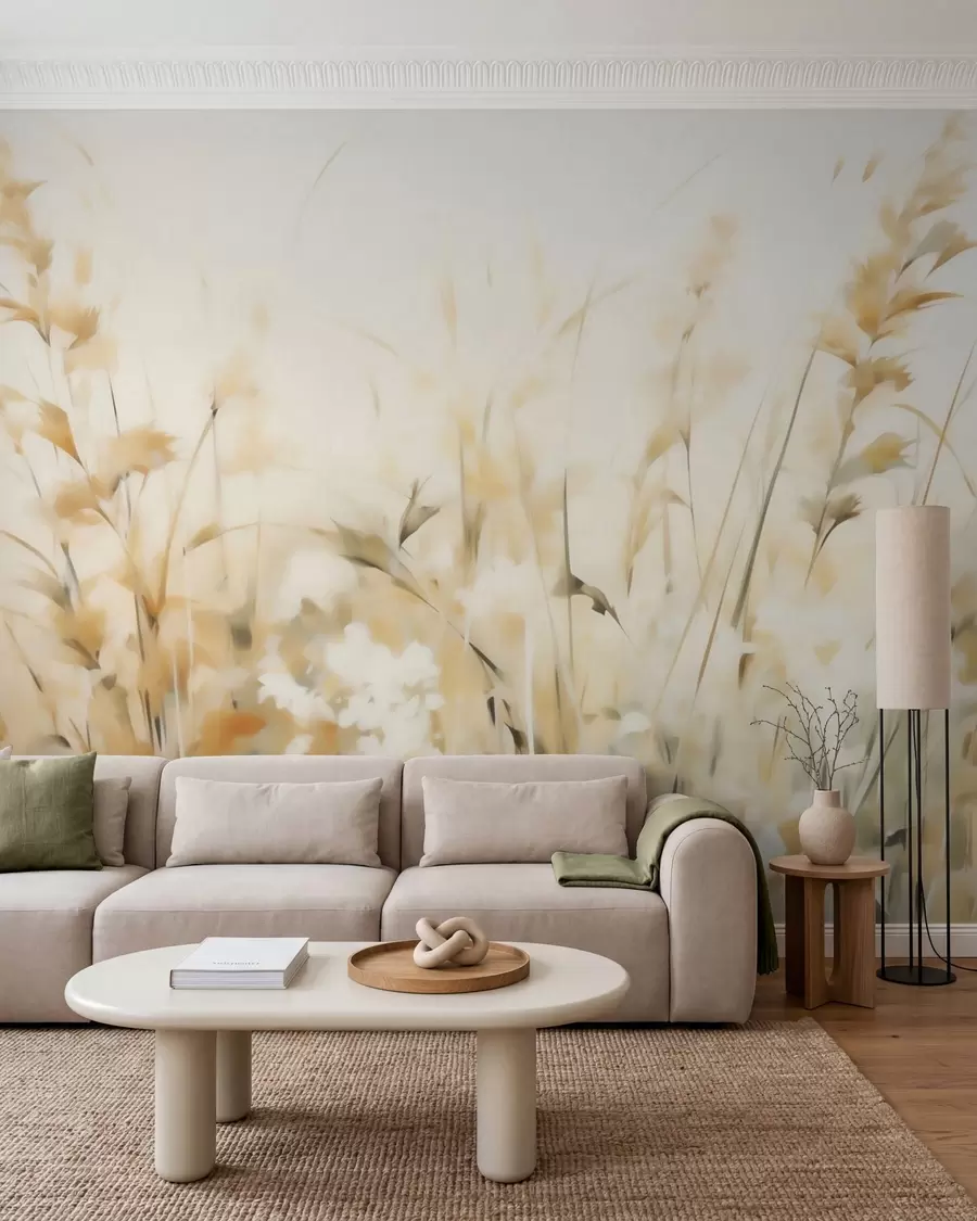 wall murals Abstract grasses imitation of painting w05669