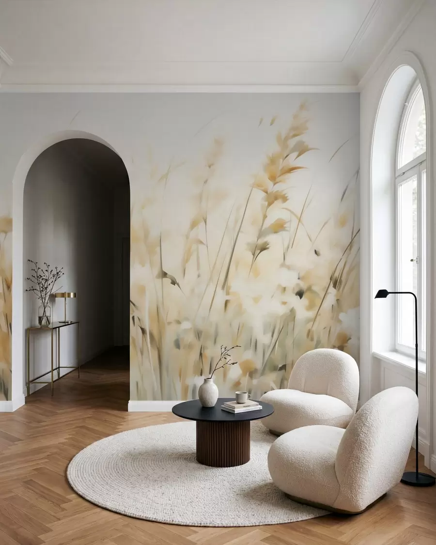 wall murals Abstract grasses imitation of painting w05669