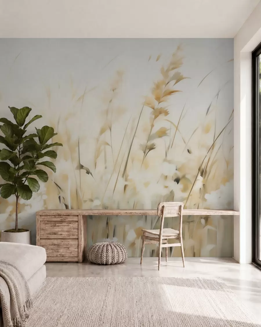 wall murals Abstract grasses imitation of painting w05669