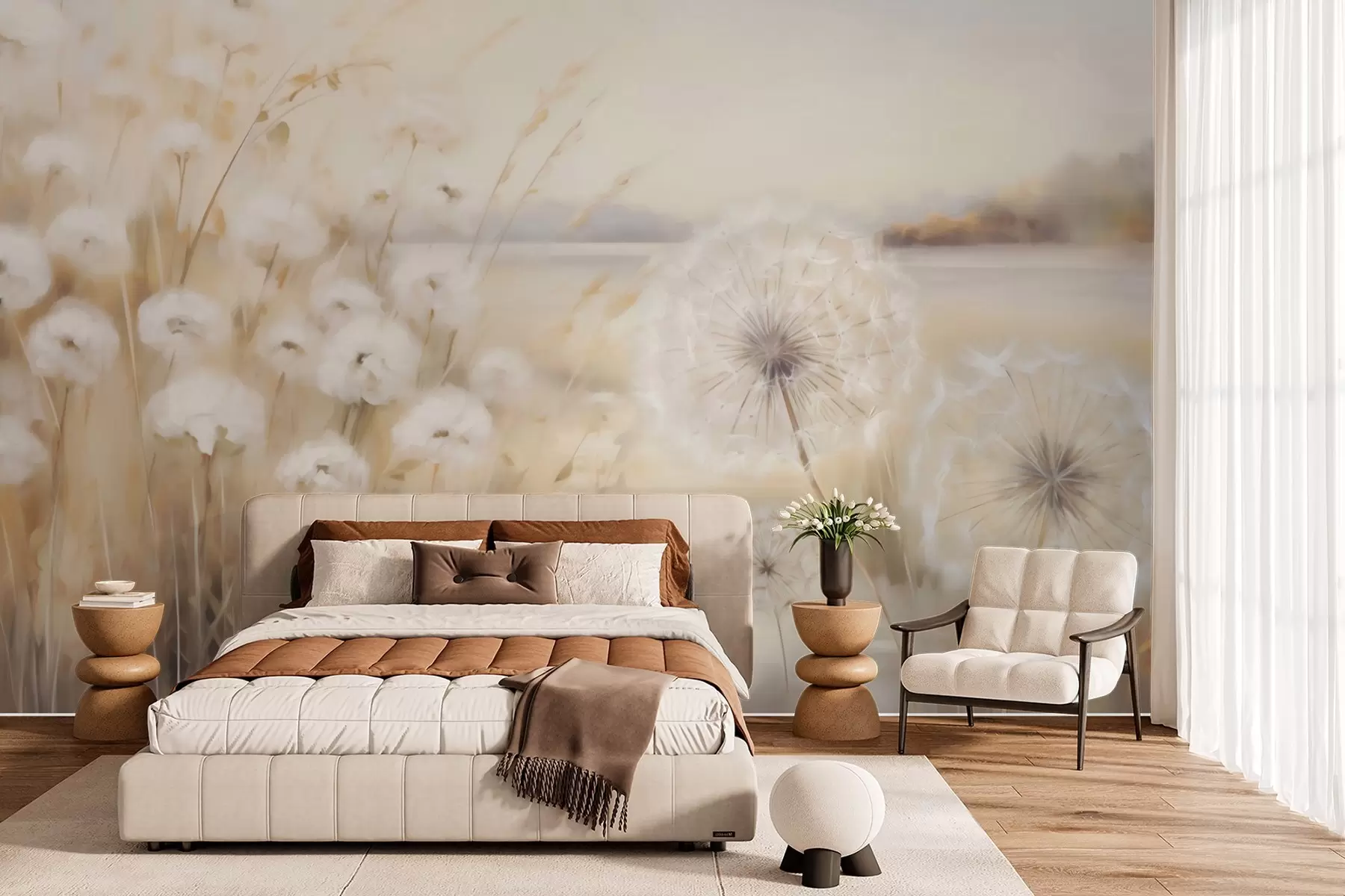 wall murals Abstract dandelions imitation painting w05671