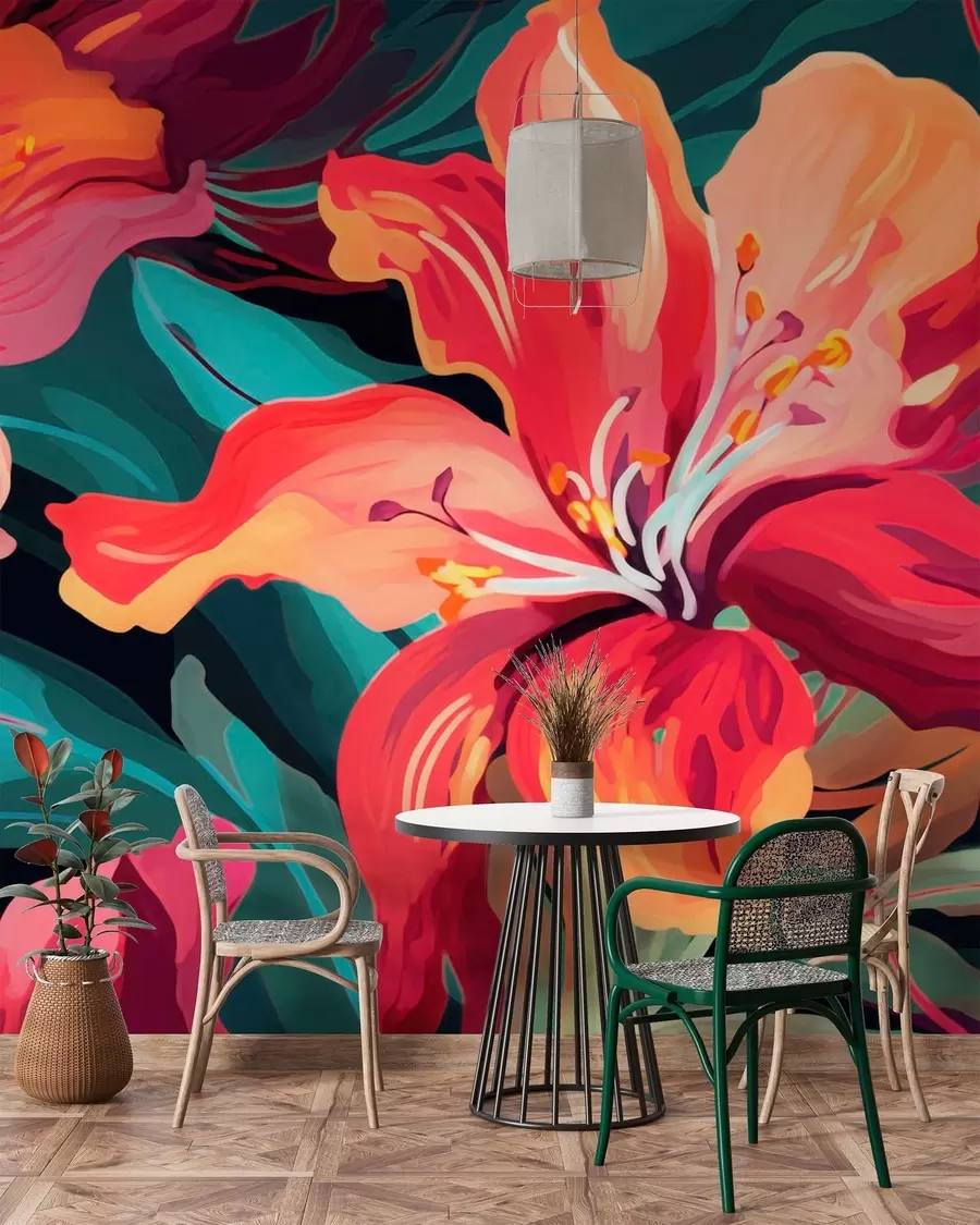 wall murals Lilies w05675