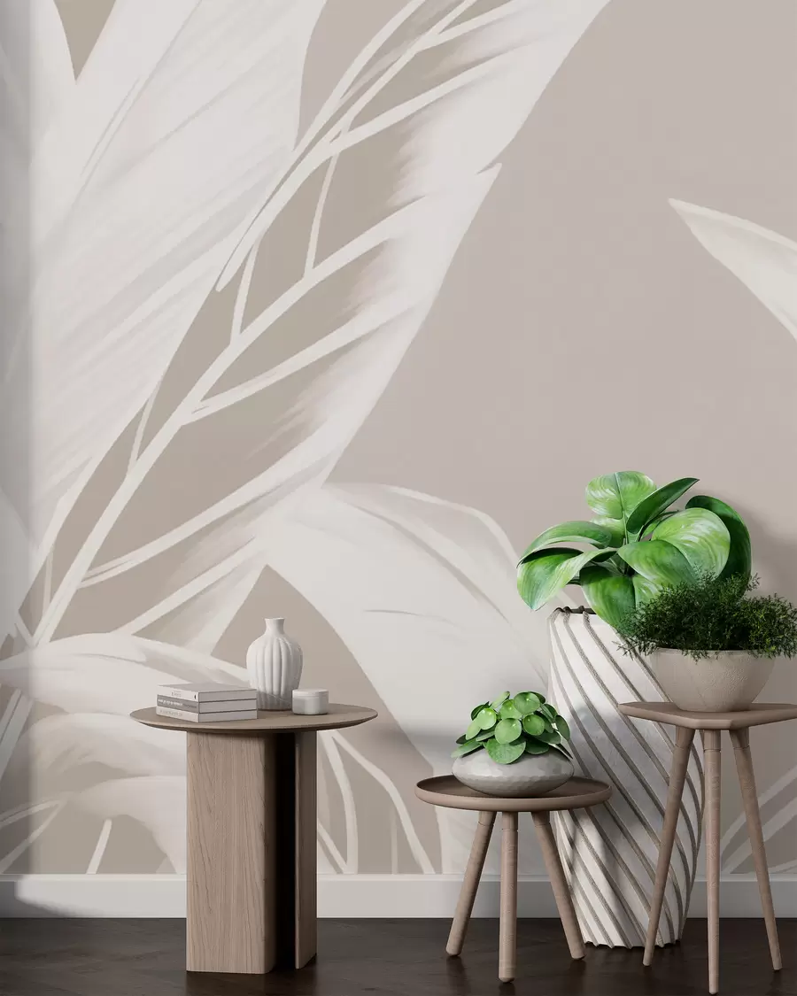 wall murals Long banana leaves w05681v2