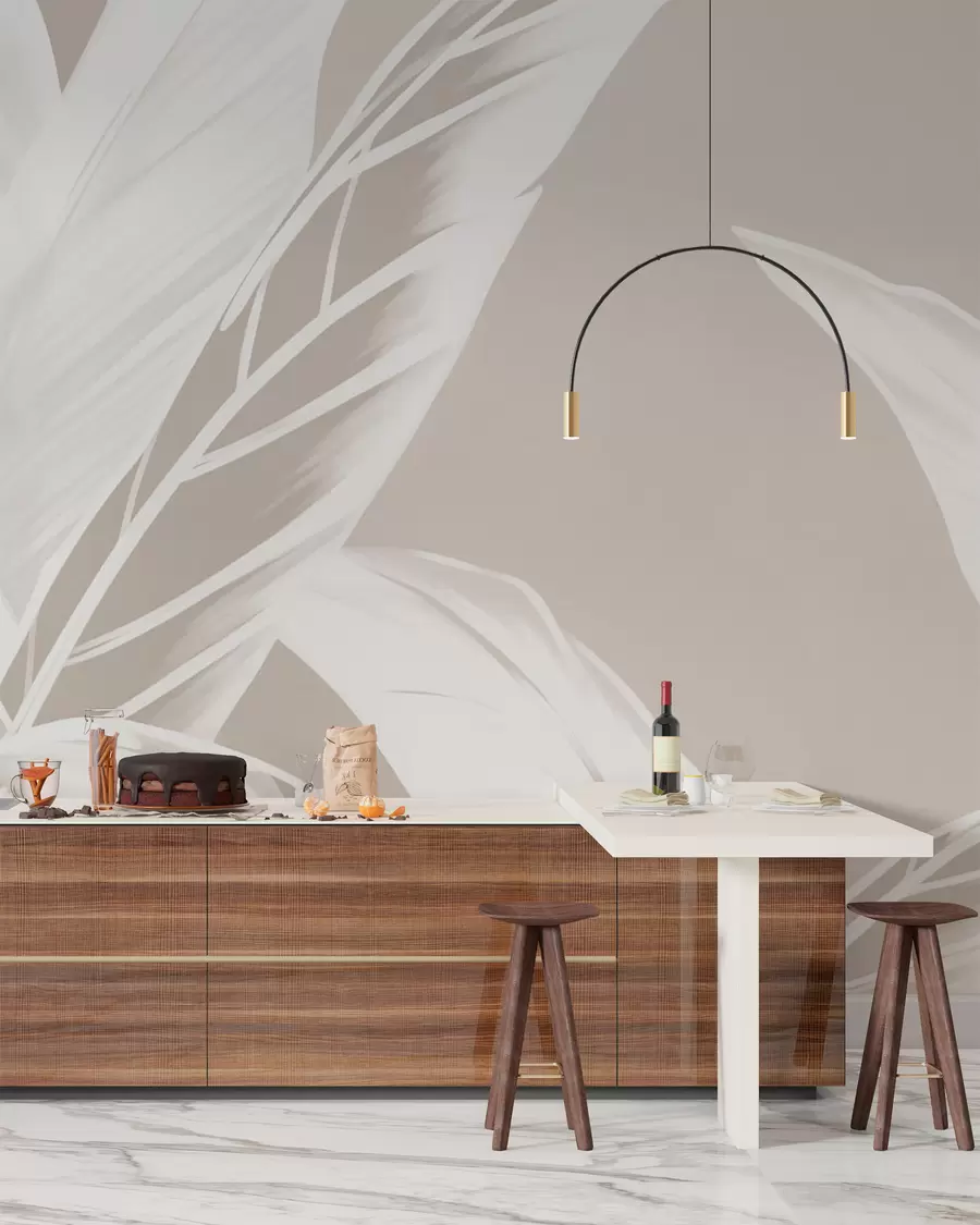 wall murals Long banana leaves w05681v2