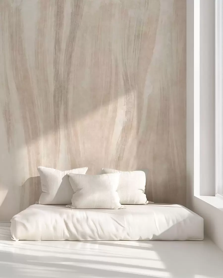 wall murals Light abstract texture with soft vertical transitions in creamy hues w05686
