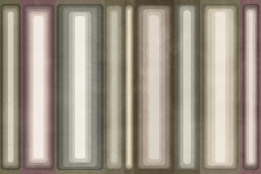 wall murals Textured abstract vertical rounded rectangles in muted tones of brown, beige and pale pink w09905