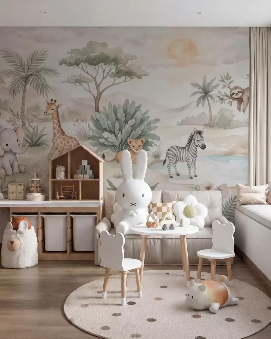 wall murals Watercolour Safari w09888