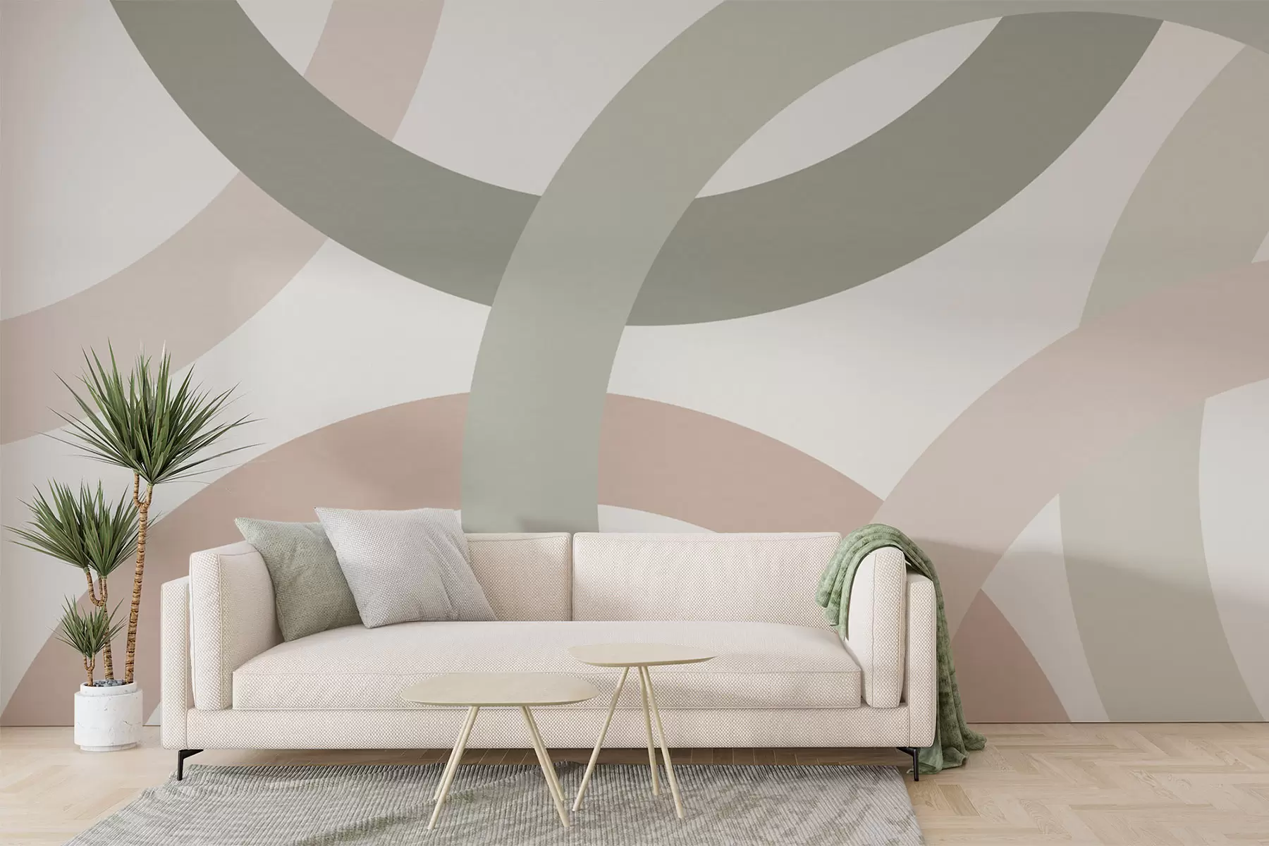 wall murals Abstraction with circles w05709