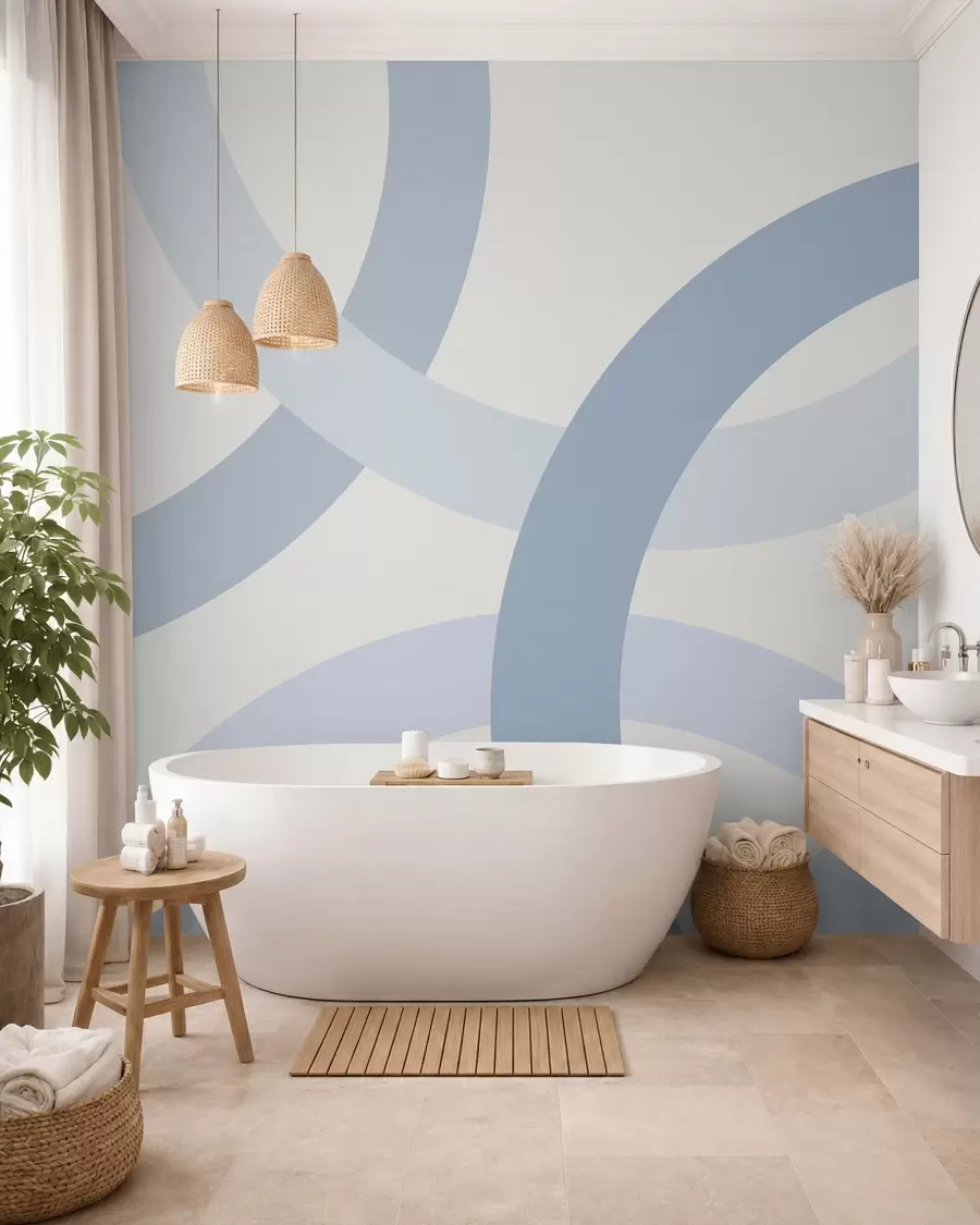 wall murals Abstraction with circles w05709v1