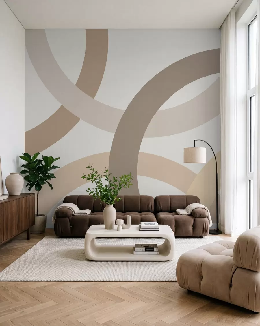wall murals Abstraction with circles w05709v2