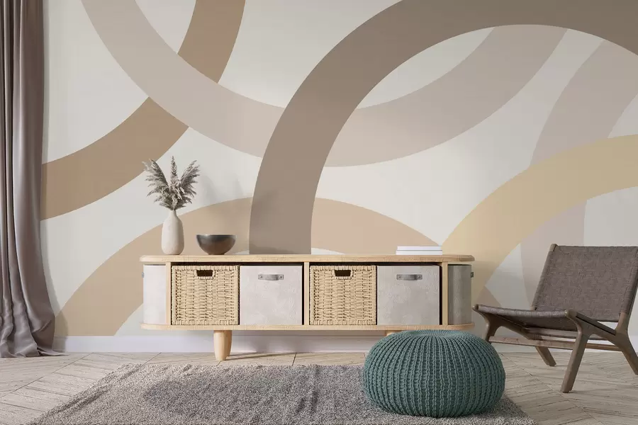 wall murals Abstraction with circles w05709v2