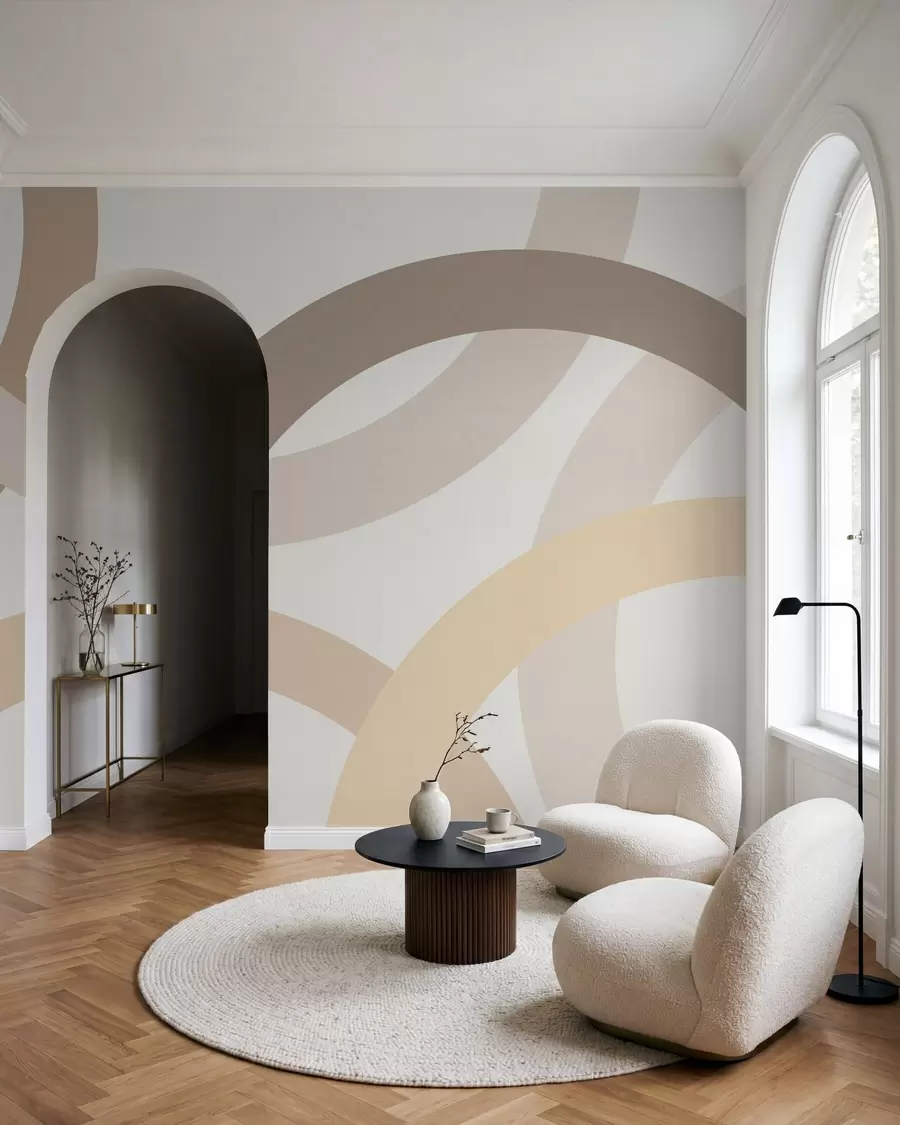 wall murals Abstraction with circles w05709v2