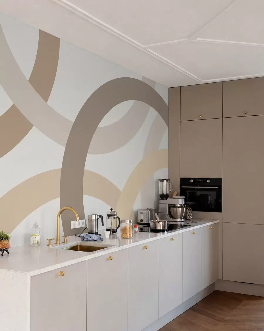 wall murals Abstraction with circles w05709v2
