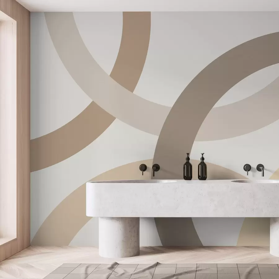 wall murals Abstraction with circles w05709v2