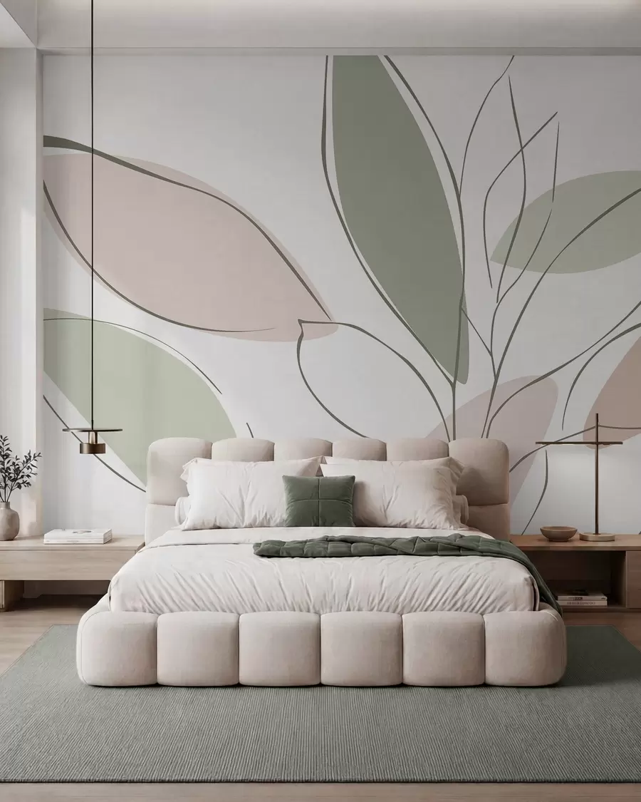 wall murals Abstract leaves w05710