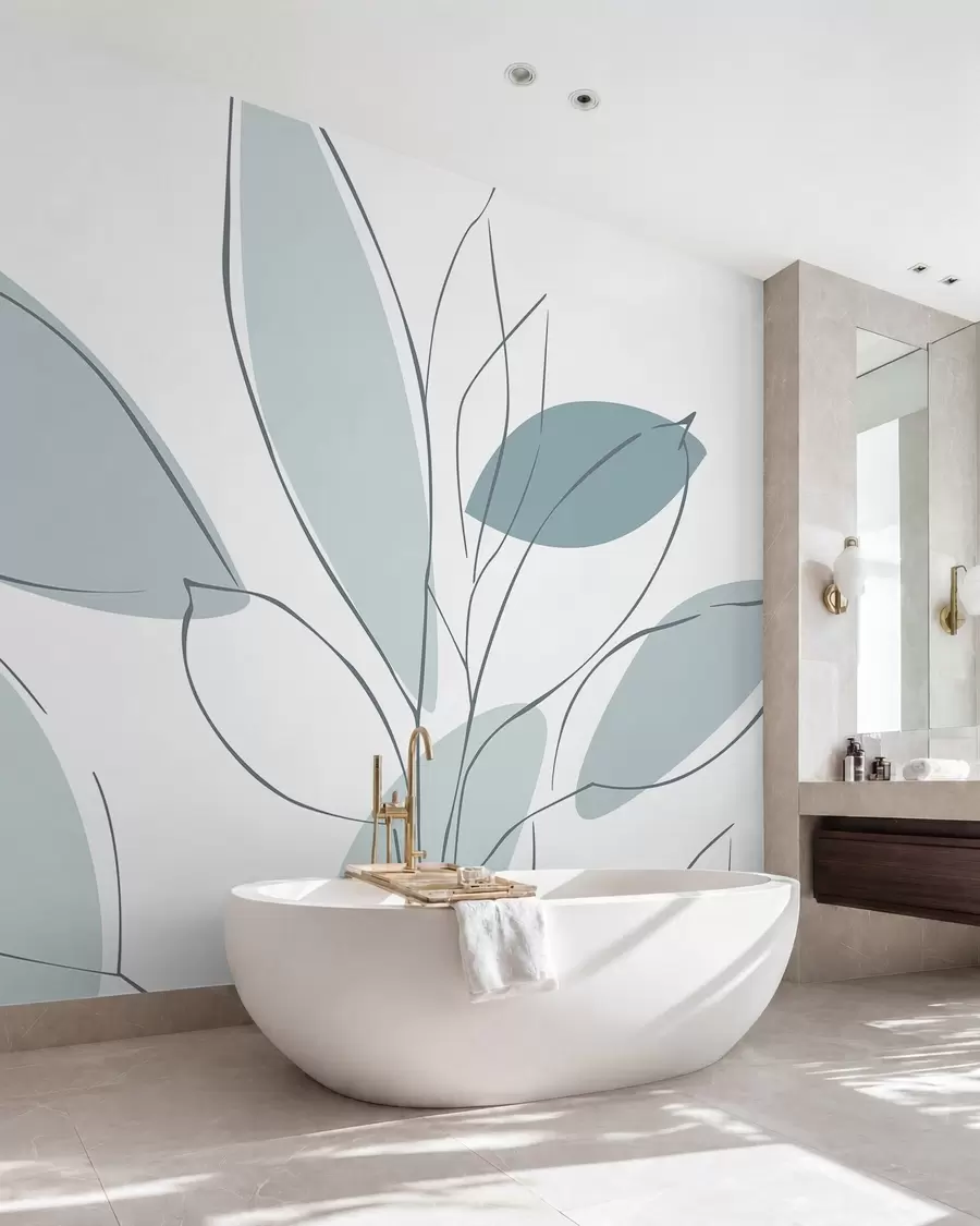 wall murals Abstract leaves w05710v1