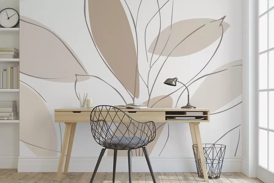 wall murals Abstract leaves w05710v2