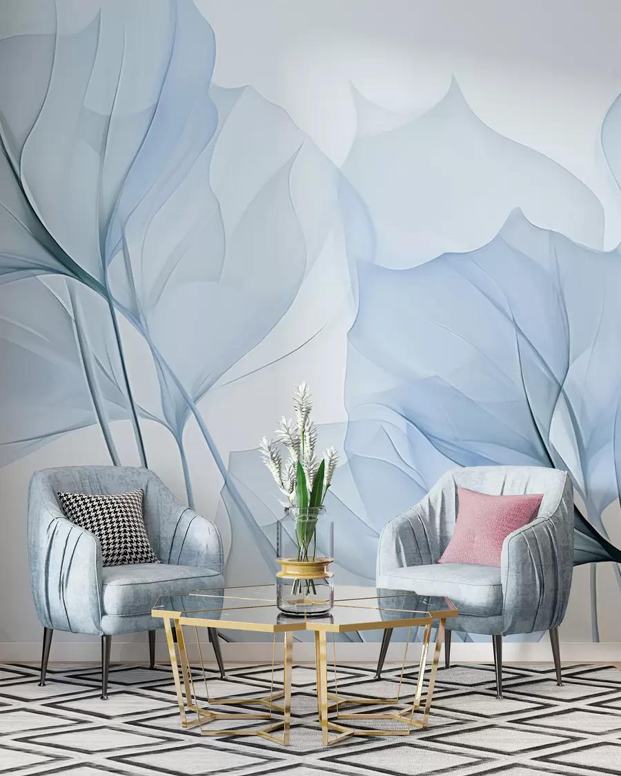 wall murals Leaf veins, abstract leaves w05109