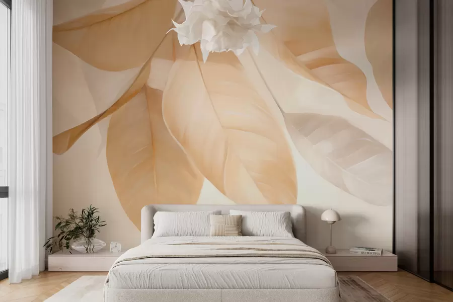 wall murals Hanging leaves w05407