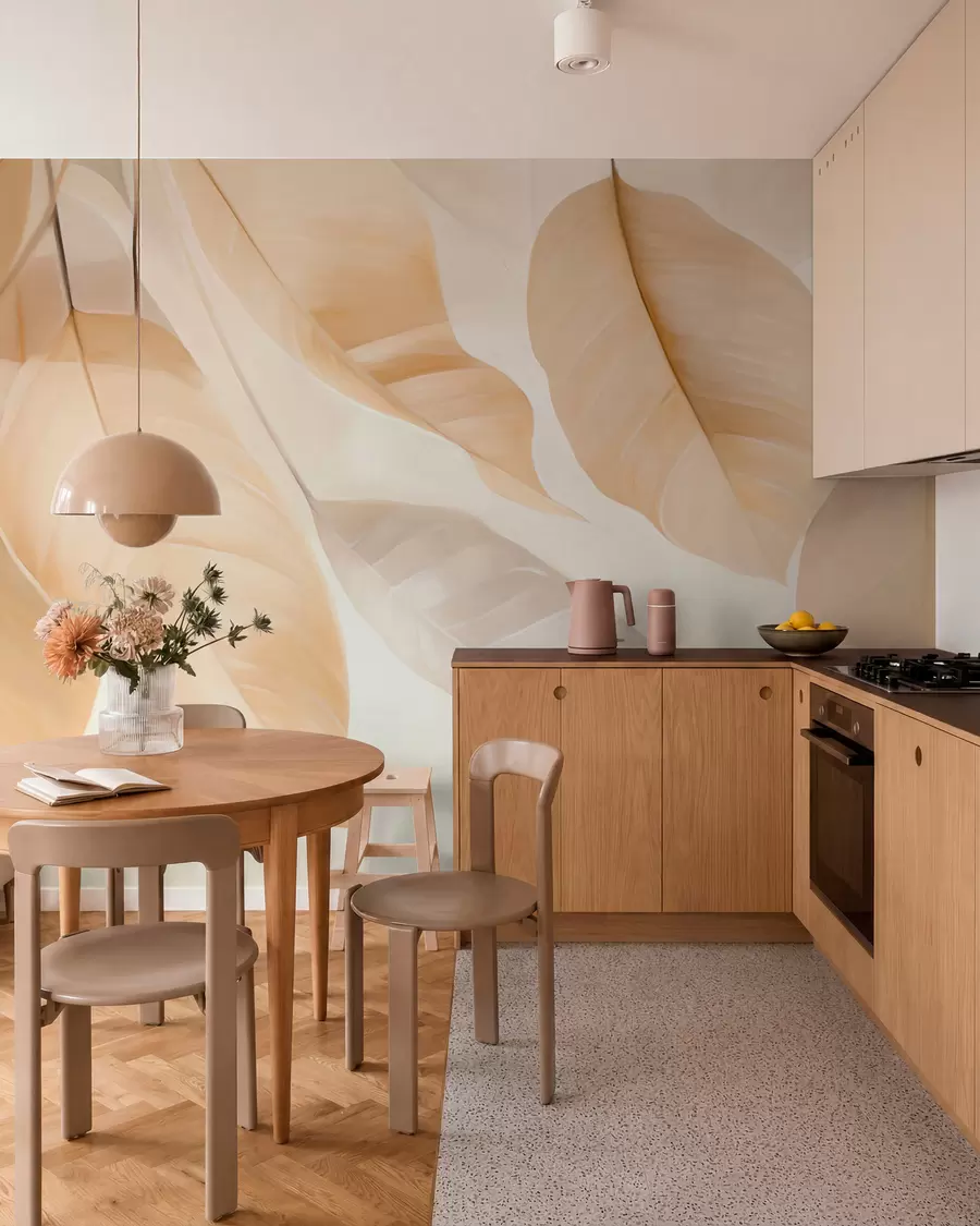 wall murals Hanging leaves w05407