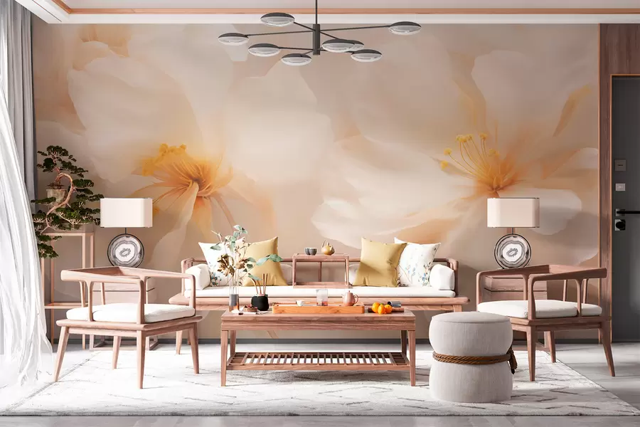 wall murals Large flowers w05615