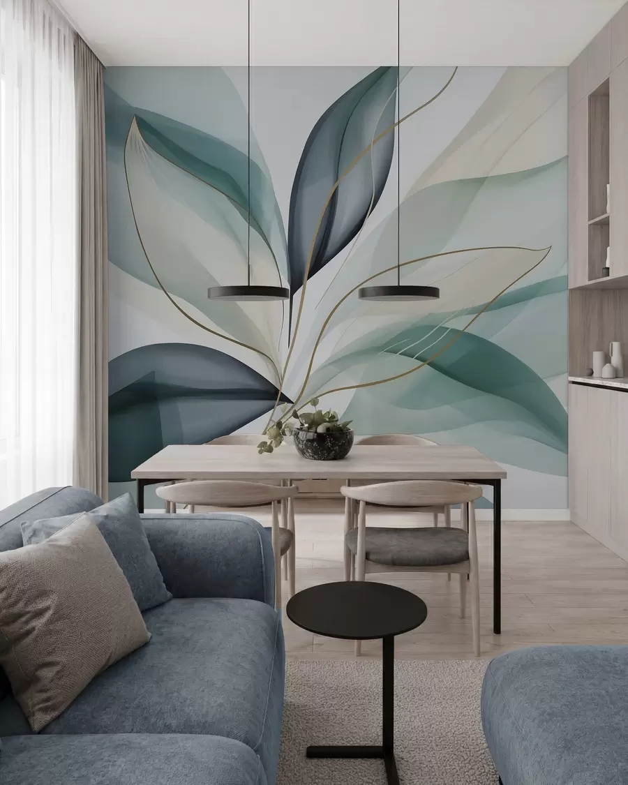 wall murals Abstract foliage w05706