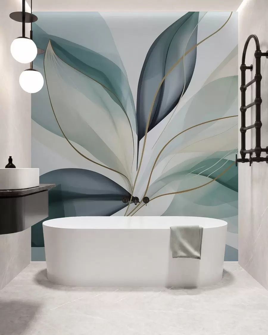 wall murals Abstract foliage w05706