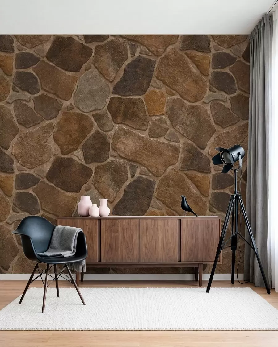 wall murals Warm-toned natural stone pattern w05691