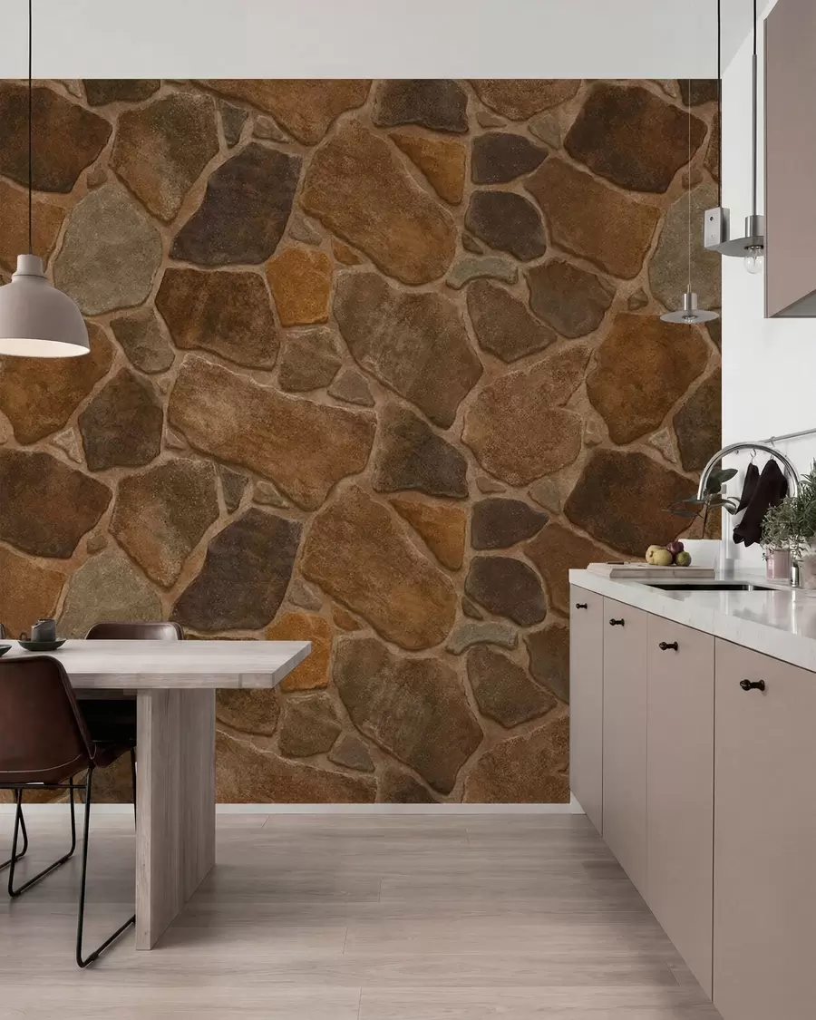 wall murals Warm-toned natural stone pattern w05691