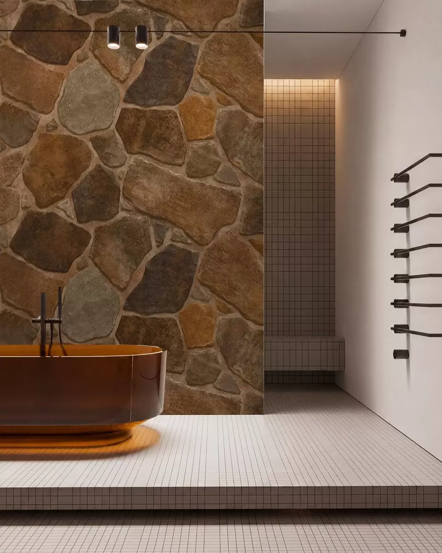 wall murals Warm-toned natural stone pattern w05691
