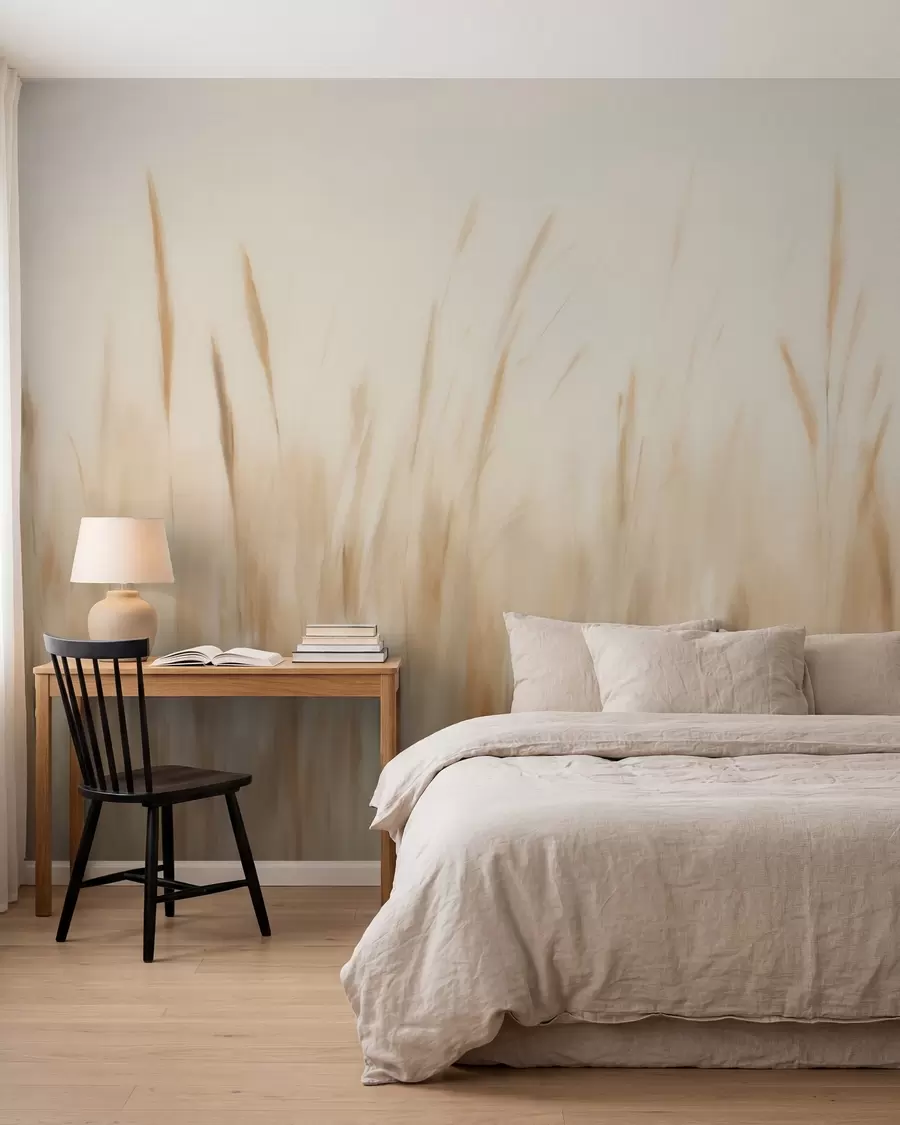 wall murals Abstract dry grass imitation painting w05503