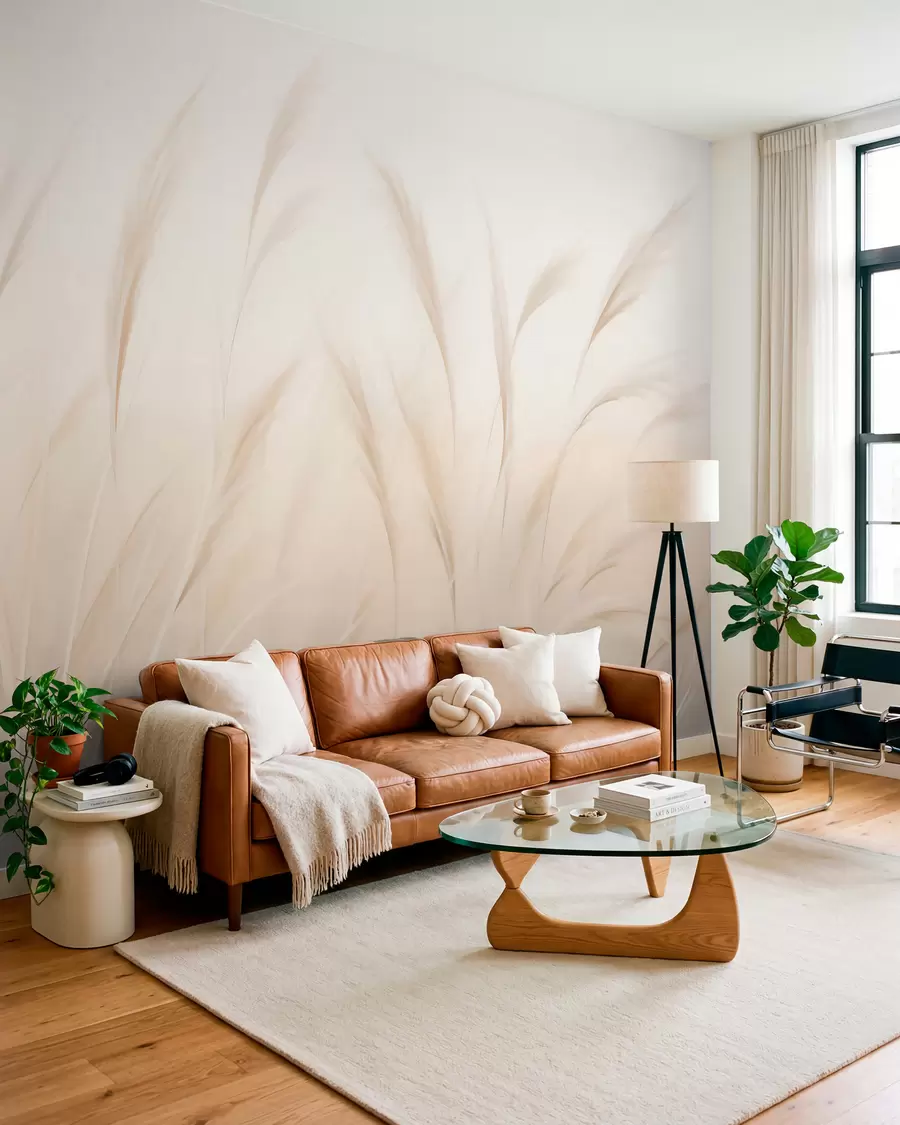 wall murals Grass Tips in Warm Light w05741