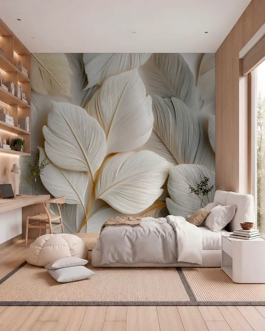 wall murals Pointed leaves w05747
