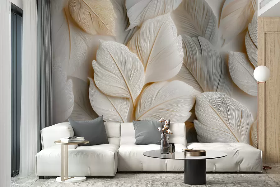 wall murals Pointed leaves w05747