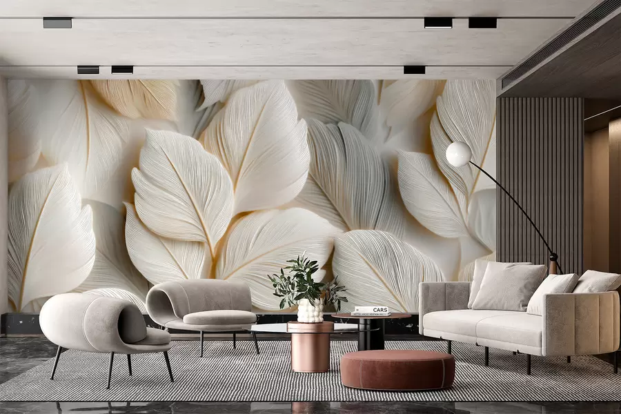 wall murals Pointed leaves w05747