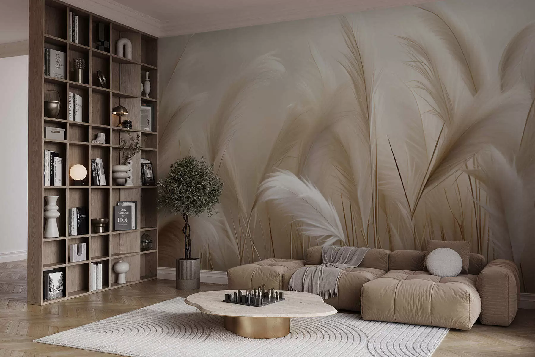 wall murals Pampas grass w05716