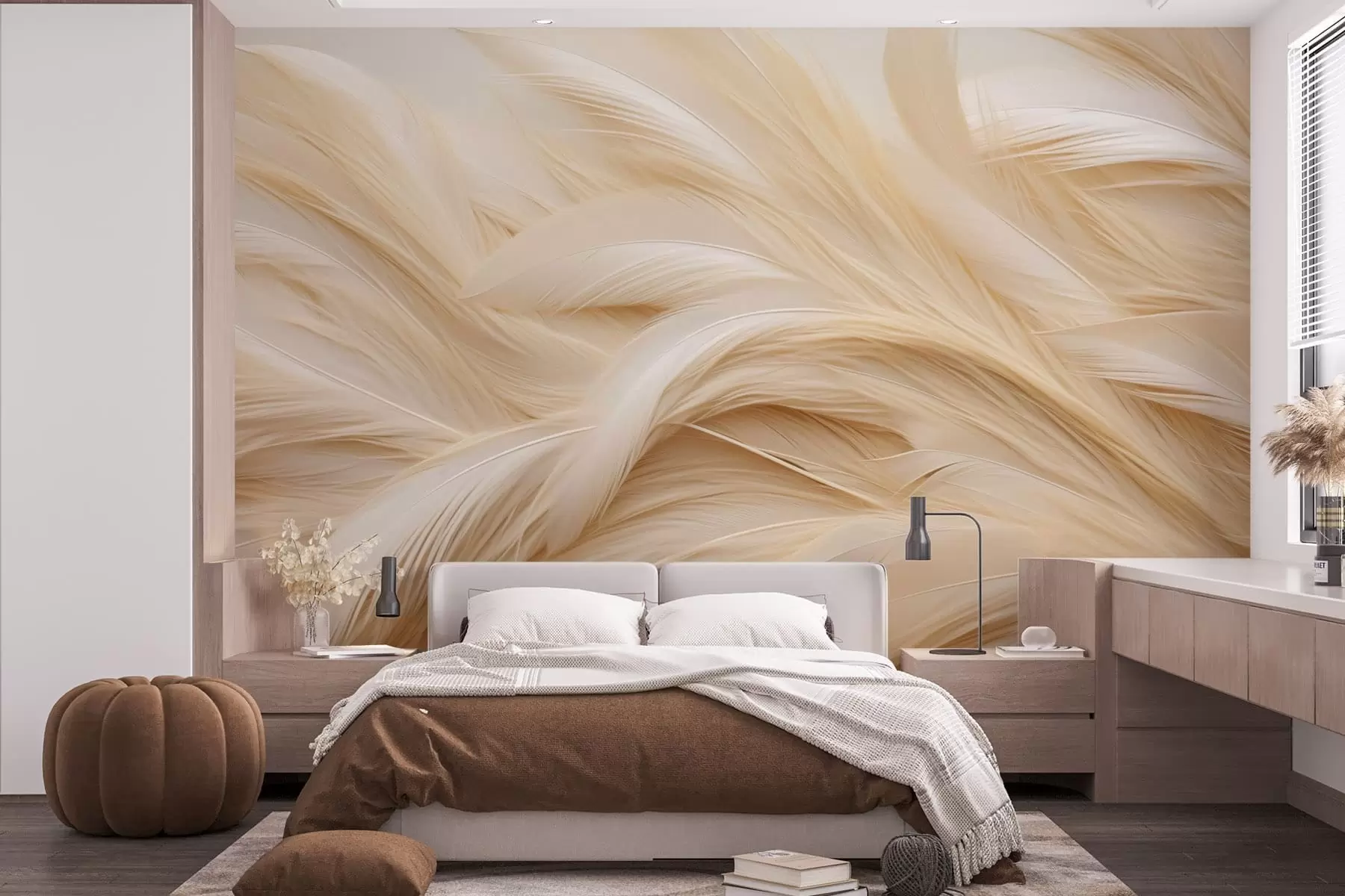wall murals Delicate feathers w05718