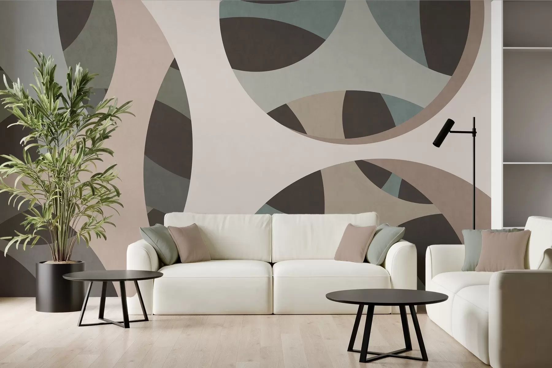 wall murals contemporary textural abstraction in shades of beige and natural tones w05751v1