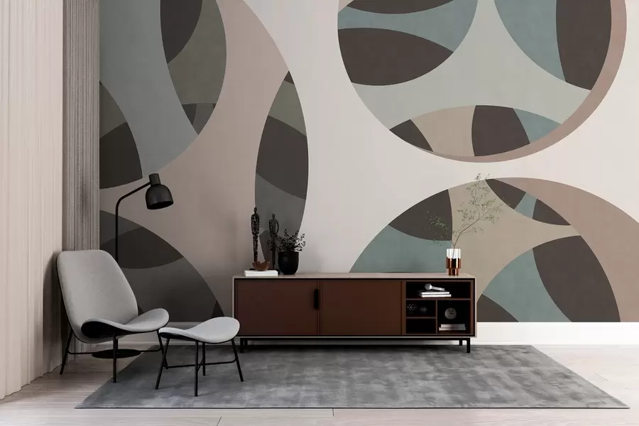 wall murals contemporary textural abstraction in shades of beige and natural tones w05751v1