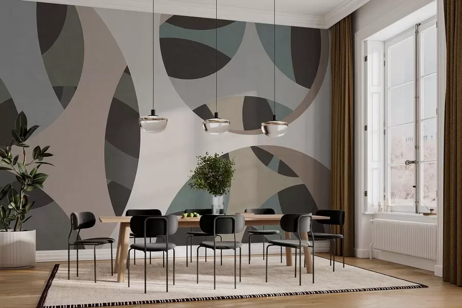 wall murals contemporary textural abstraction in shades of beige and natural tones w05751v1