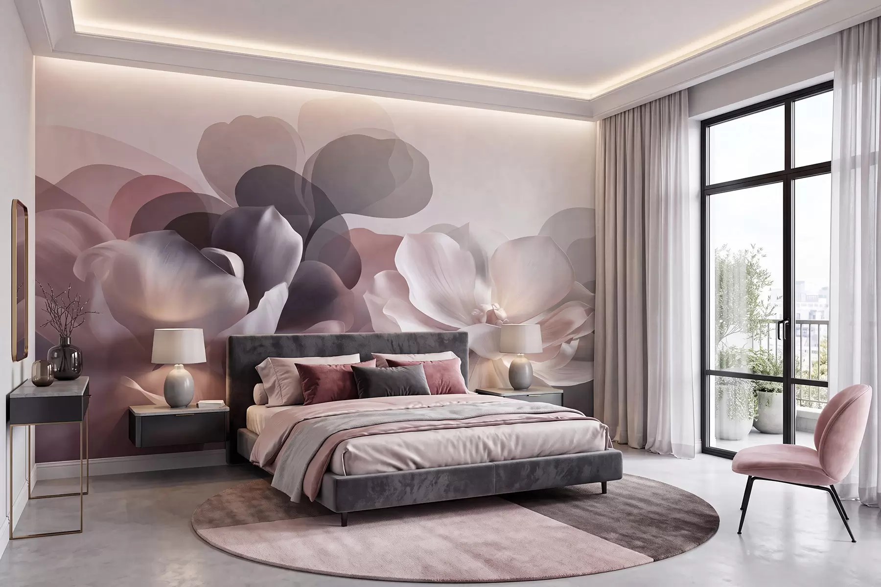 wall murals Abstract magnolia floral composition w09930