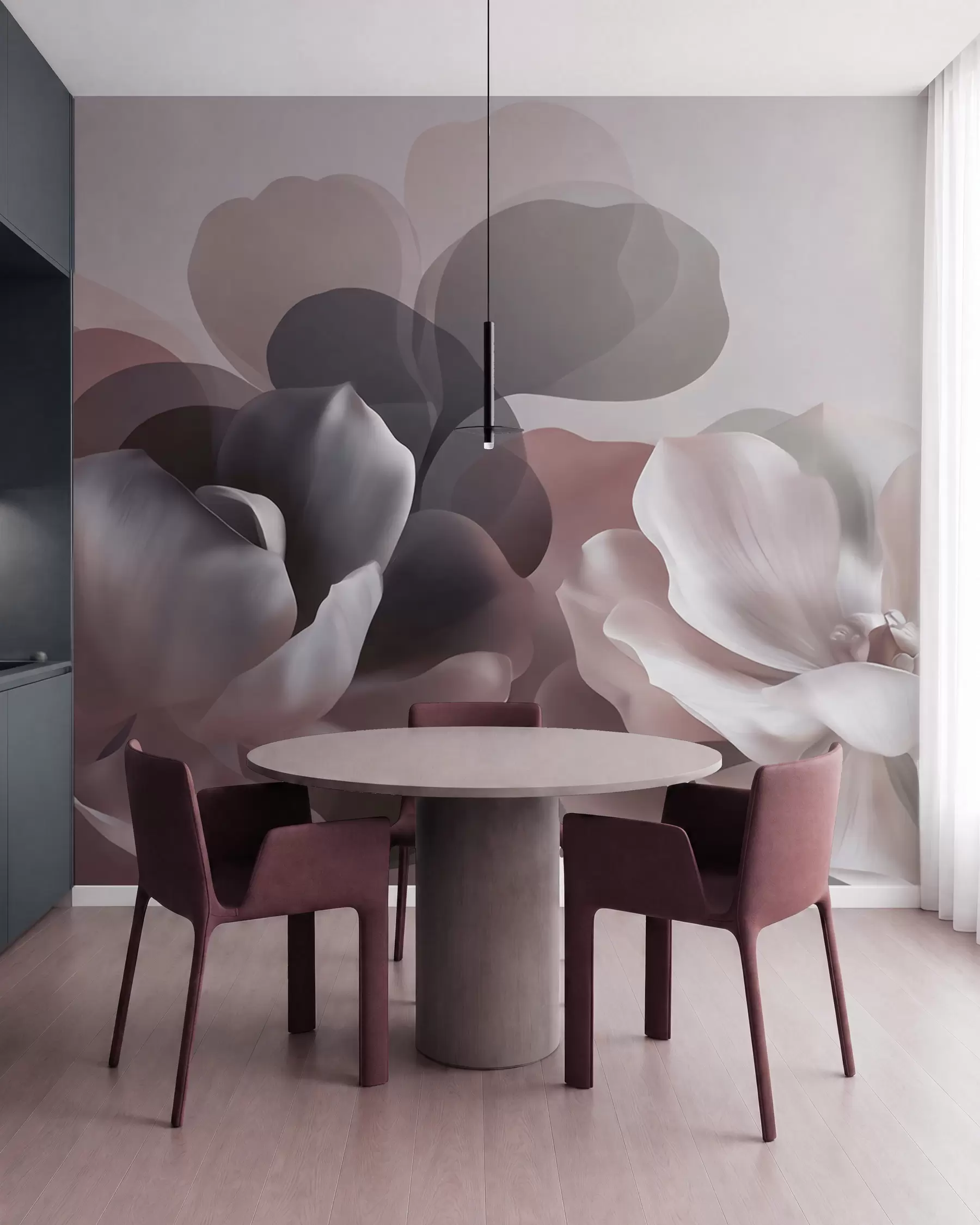 wall murals Abstract magnolia floral composition w09930