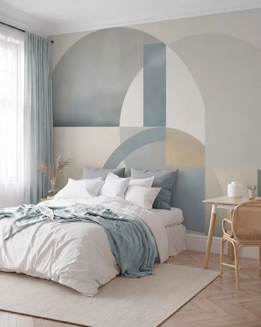 wall murals Geometric abstraction with texture imitation w05778